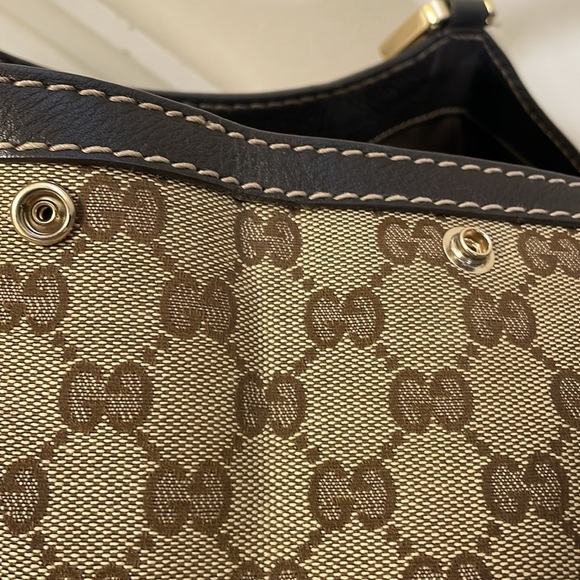 Gucci - Classic Canvas Leather Medium Tote bag - Brown - Picture 14 of 16